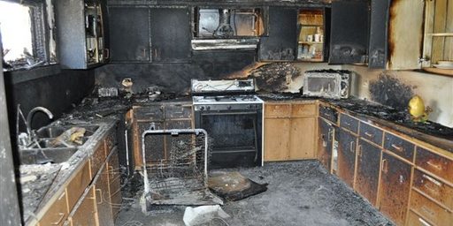 Kitchen Totally Destroyed by Fire