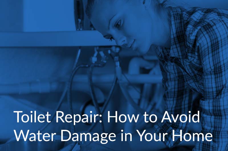 toilet repair water damage in home